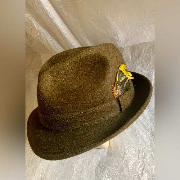 Vintage Vanzina Pavia Fedora( Qualita Extra ) size 6 7/8 - Picture 1 of 15